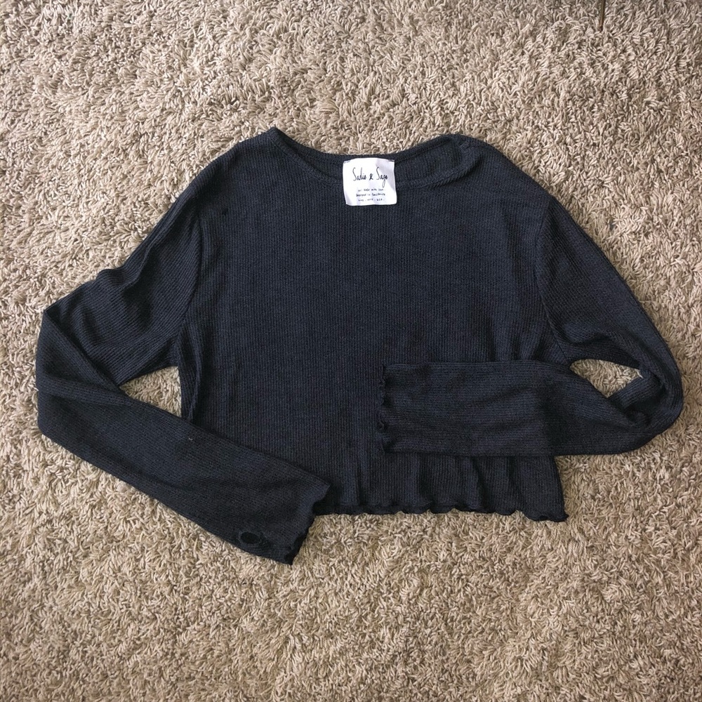 Grey Sadie and Sage Crop Top
